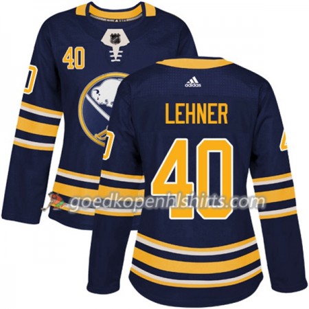 Buffalo Sabres Robin Lehner 40 Adidas 2017-2018 Navy Blauw Authentic Shirt - Dames